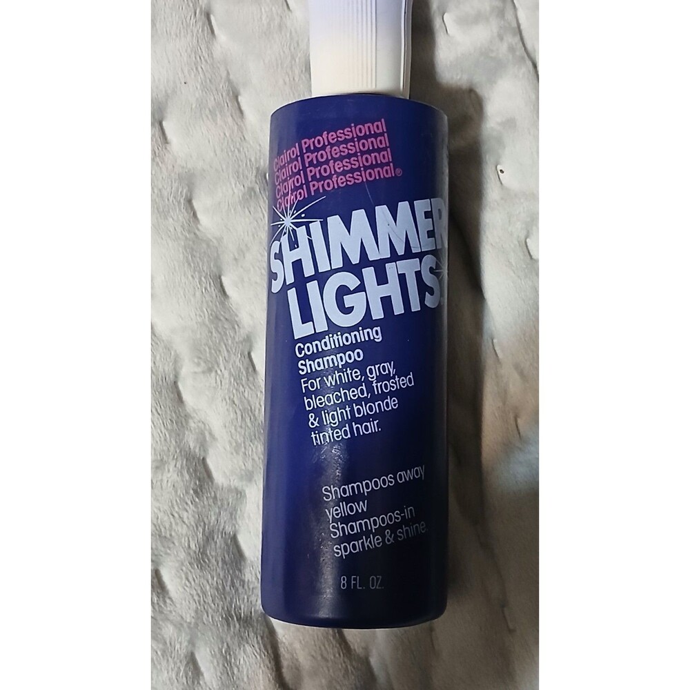 Vintage 1980s Clairol Shimmer Lights Purple Shampoo Lot 3 Bottles Movie Set Prop - Picture 7 of 9